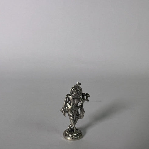 Pure Silver 9.25 Krishna Antique Idol 5g